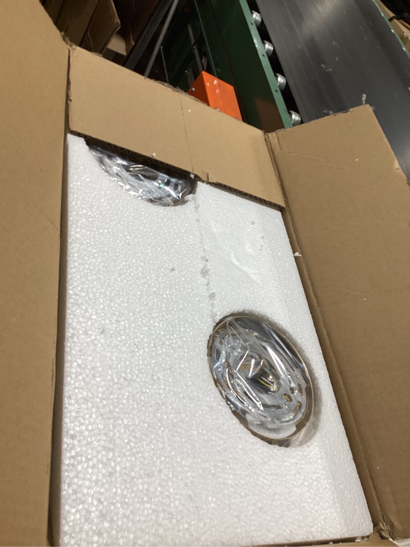 Condition photo showing Good Condition for Gold Wall Sconces Set of Two - 18 inch Dimmable Modern Sconces Wall Lighting 18W 3000K LED Wall Lights Acrylic Lampshade Hardwired Wall Light Fixtures for Living Room Bedroom Bathroom Hallway Gold Hardwired (18in-2pcs)