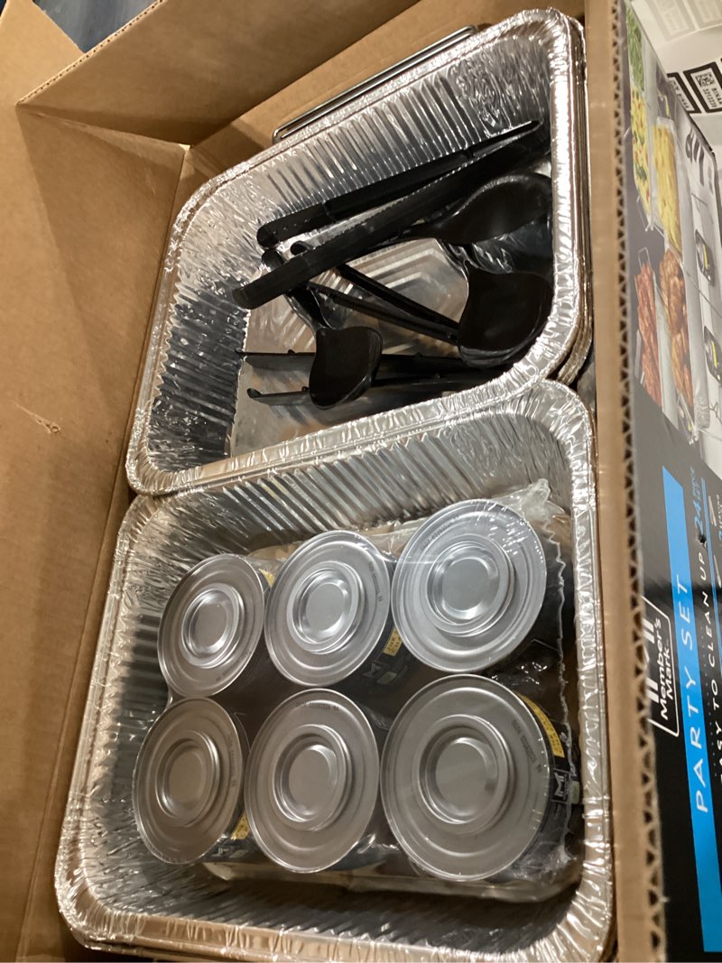 Condition photo showing Good Condition for member's mark party set with 2-hour safe heat chafing fuel 24 ct.