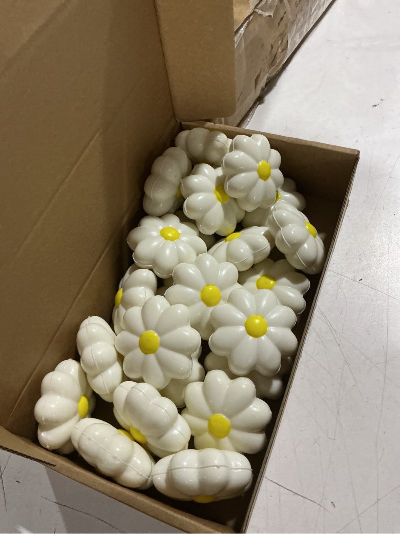 Condition photo showing Good Condition for soulchen 24 pcs stress balls bulk for adults kids 2.17 inch stress balls anxiety relief foam mini fidget sensory gifts for birthday party favors goodie bag stuffers (daisy) 24 daisy