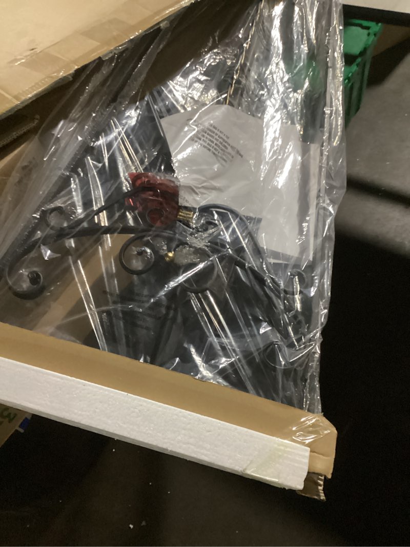 Condition photo showing New/Like New for Deco 79 Metal Scroll Display Easel Tall Adjustable Floor Standing Easel with Gold Accents, Display Stand 21" x 27" x 65", Black Black 21" x 27" x 65"