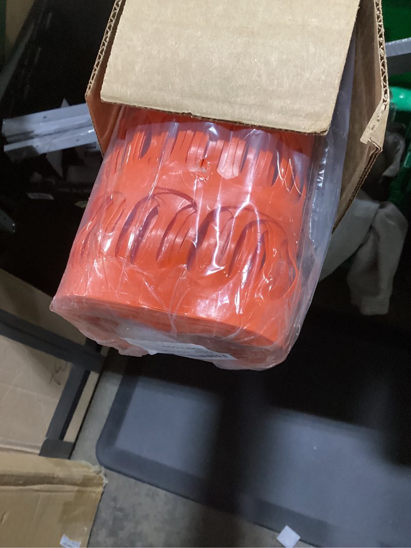 Condition photo showing New/Like New for PotatoLife Plastic Mesh Fence Safety Fence, 4'x100' Roll with 100 Zip Ties, Resuable Temporary Netting for Garden Fencing, Construction, Snow Fencing, Animal Barrier, Poultry, Deer, Patio, Orange 8.73 lb/roll Orange