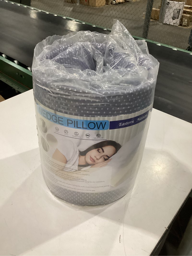 Condition photo showing New/Like New for full size bed wedge pillow for mattress seam filler/bed cushion/bedrest/bed storage, reasonable decoration for your room and comfortable experience.?grey?