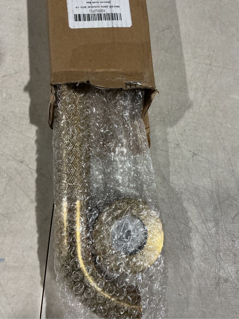 Condition photo showing Good Condition for Gold Shower Grab Bar w/Anti-Slip Knurled Grip 20 Inch, Zepolu Wall Mounted Stainless Steel Bath Grab Bar,Safety Balanced Handrail, Handicap Injury Elderly Senior Assist Support Textured Handle 20 Inch Gold