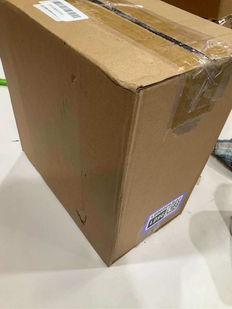 Condition photo showing New/Like New for steo spce Automatic Motion Sensor Bathroom Small Trash Can with Lid, 2.6 Gallon Touchless Slim Garbage Can, Smart Waterproof Trash Bin for Bedroom, Restroom, Living Room, Office Gold White