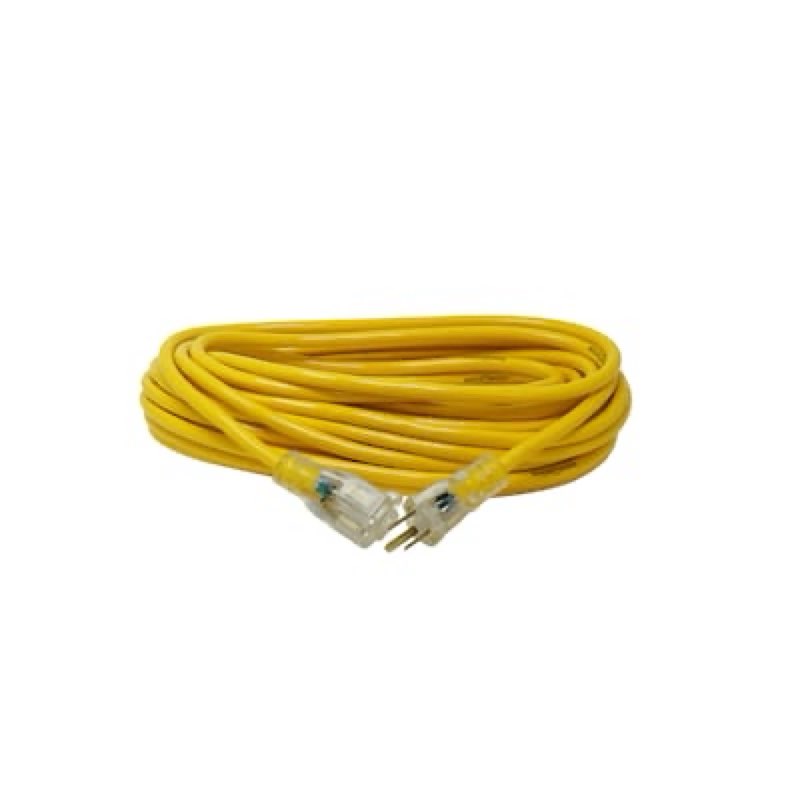 yellow jacket 50-ft 14 / 3 heavy duty 3 prong yellow outdoor extension power cord