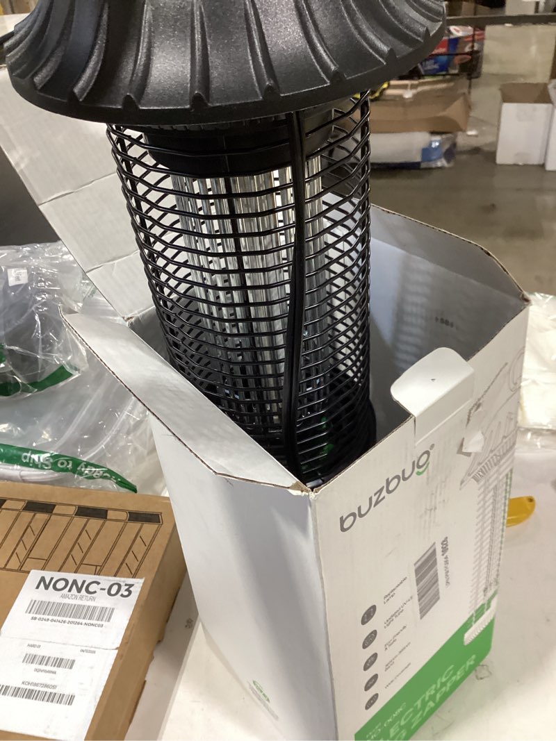 Condition photo showing Good Condition for buzbug led bug zapper indoor outdoor, up to 50,000 hours lifespan lamps, 6.5 ft power cord, high-voltage, mosquito zapper, fly trap mosquito trap, fly killer fly zapper -mo008c new black