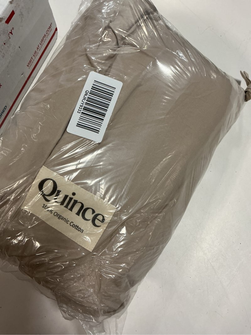 Condition photo showing New/Like New for organic brushed cotton duvet cover set, king/cal king, toffee
