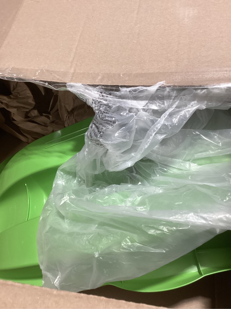 Condition photo showing Good Condition for Gizmo Riders Baby Rider, Toddler Sled - 3-Point Harness, Anti-Slip Seat, Retractable Tow Strap, Durable Plastic, Ideal for 6 Months to 3 Years, Supports Up to 55 lbs, Winter Fun for Little Ones Mystic Green