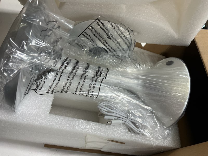 Condition photo showing Good Condition for Magnetic Levitation Bluetooth UFO Speaker, Levitating UFO Speakers with Seven Color Night Lamp, Wireless Charging LED Lamp Bluetooth Speaker, 360°Rotating UFO Lamp (Silver)