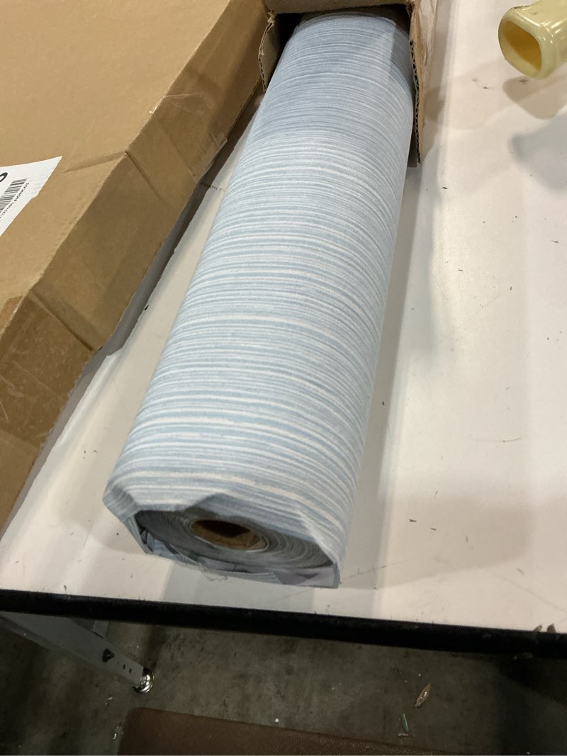 Condition photo showing Good Condition for Haimin Grasscloth Wallpaper Textured 24in X 393in Fabric Contact Paper Light Blue Wall Paper Textured Linen Peel and Stick Self-Adhesive Thick Vinyl Embossed Film Wallpaper