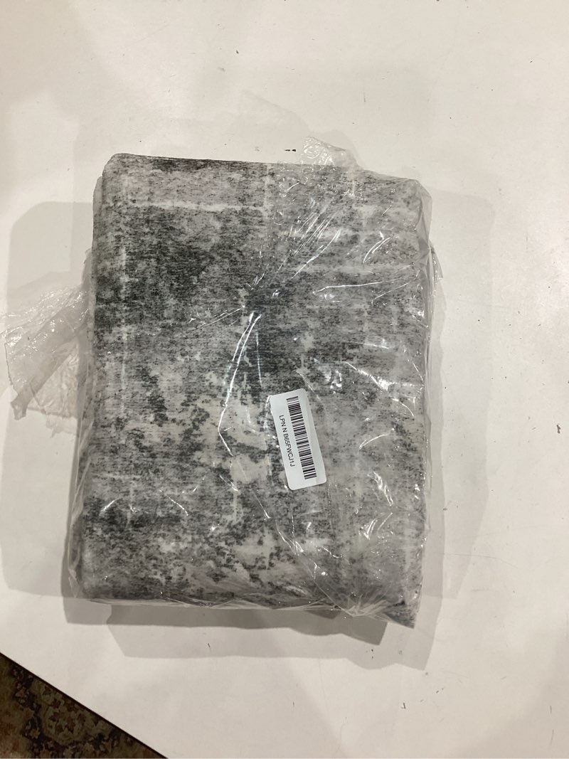 Condition photo showing Good Condition for washable abstract 2x6 kitchen rug: non-slip sink stove floor mat water-resistant entryway bathroom carpet soft dining room bedroom runner for family with elderly dogs modern home decor(2x6 light/grey) 2' x 6' (rectangular) light/grey