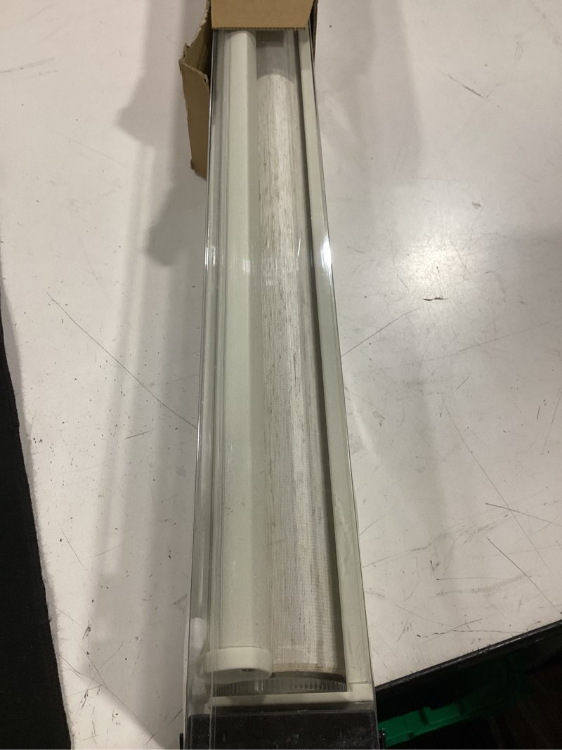 Condition photo showing Good Condition for aosky cordless zebra blinds for windows pull down roller window shades dual layer light filtering privacy for day and night, free-stop door shades for home easy to install linen cream 26" w x 72" h 26"w x 72"h linen cream
