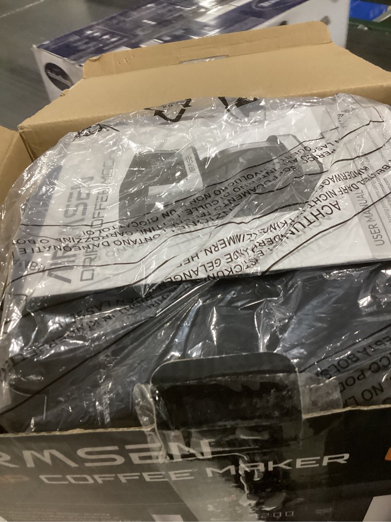 Condition photo showing As Is for AIRMSEN 14-Cup Programmable Drip Coffee Maker – 1000W Fast Brewing Coffee Machine with Timer, Delay Start & 2H Keep-Warm, 73oz Tank, Touchscreen & Glass Carafe – Perfect for Home & Office Use 14 Cup