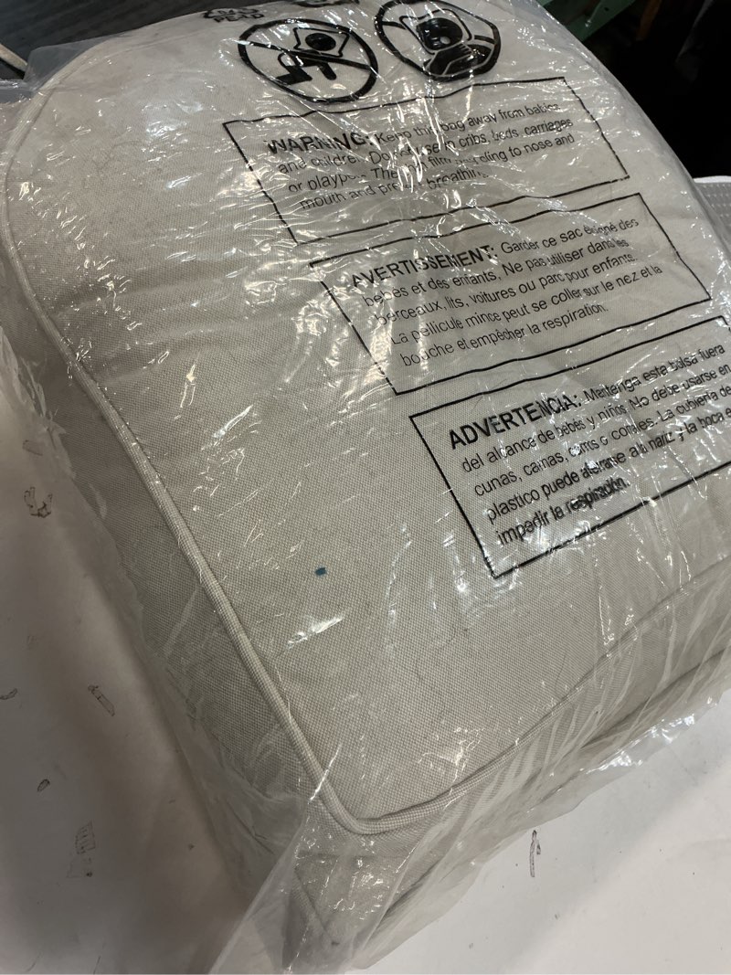 Condition photo showing Good Condition for SUNROX Memory Foam Non Slip Rocking Chair Cushion, FadeShield Water Resistant Thicken Durable Tufted Pads, Set of Seat & Back Cushion with Ties for Indoor/Outdoor Rocker, 2 Piece, Cream Stanrard- 22"X17"/17"X17" Cream