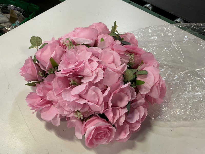 Condition photo showing Good Condition for blosmon artificial flower balls wedding centerpieces 10  pcs 11.8" pink fake flowers rose hydrangea ball arrangement center pieces for table silk floral bouquet for wedding party home decor