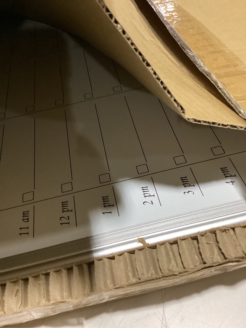 Condition photo showing Good Condition for weekly calendar dry erase board for wall, hanging 36"×24" double-sided magnetic whiteboard with hourly slots, for planning, memo, to do list, home, office, work 36×24 inch