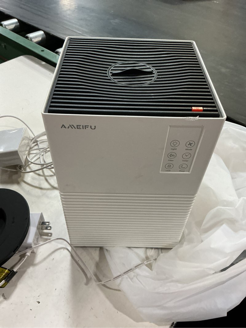 Condition photo showing As Is for air purifier for home large room up to 1200 sq ft, air cleaner with h13 filter, air quality sensor, 4 timers, 3 speeds fan, quite air purifier for dust, pet hair, pollen