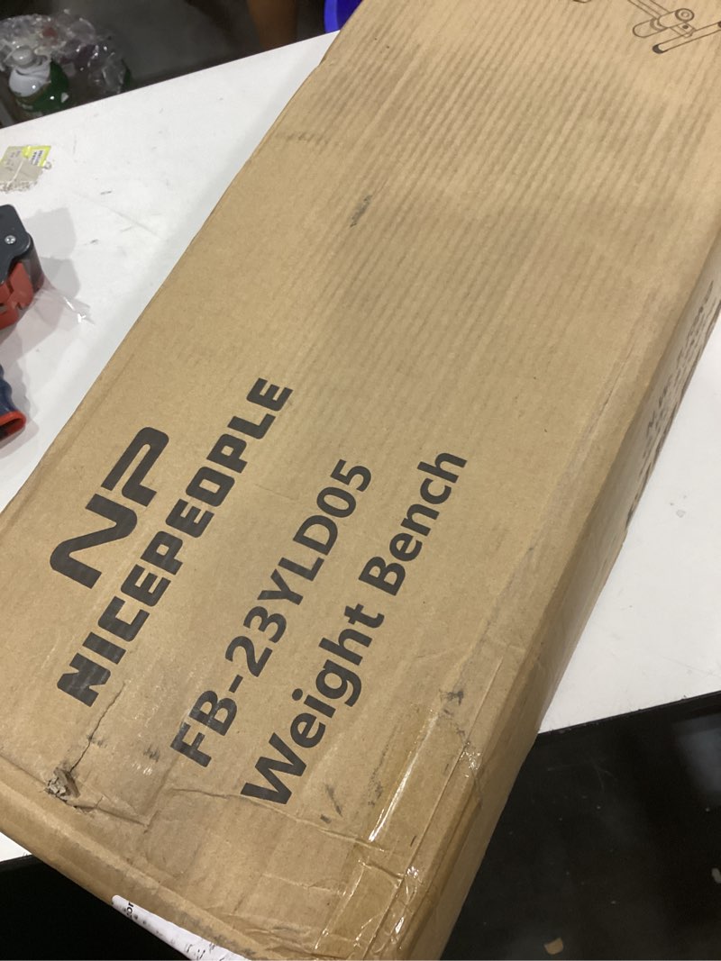 Condition photo showing As Is for NICEPEOPLE Basic Weight Bench for Home Gym, 8 Backrests Adjustable Bench with 660LBS Weight Capacity for Chest Shoulders Arms Muscles, Foldable and Compact for Small Space Apartment Room
