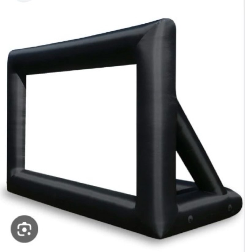 Blow up projection screen black (similar to stock photo)