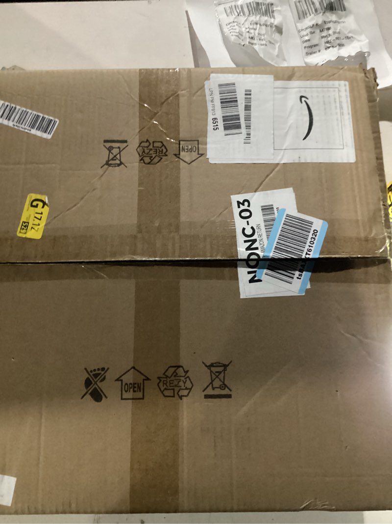 Condition photo showing Good Condition for Finktonglan 16" Crystal Chandelier Semi Flush Mount Ceiling Light, Modern 2-Ring LED Crystal Ceiling Light Fixture, Cool White 6500K, Non-Dimmable for Bedroom Living Room Dining Room 16'' Cool White Light