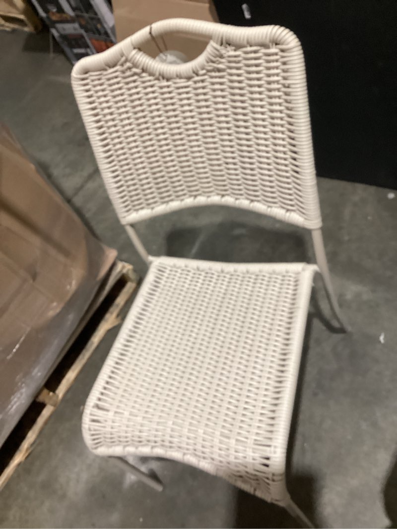 Condition photo showing Good Condition for monochromatic rope armless patio dining stack chair beige - threshold™
