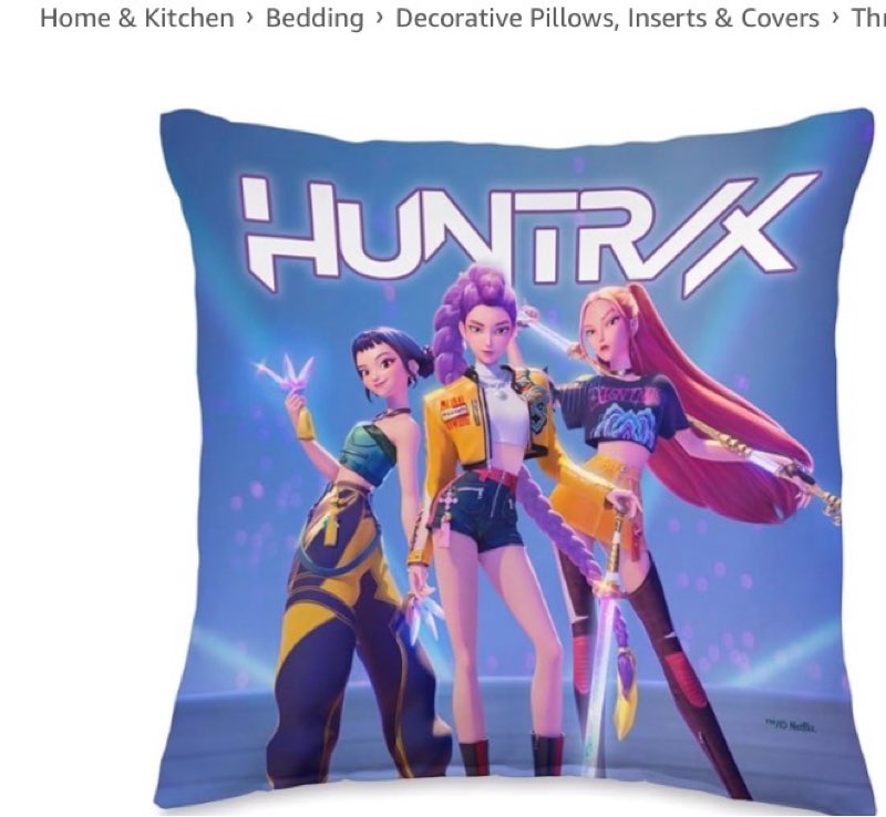 kpop demon hunters huntr/x officially licensed throw pillow