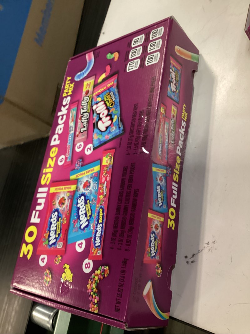 Condition photo showing New/Like New for Nerds, SweeTARTS, Trolli and Laffy Taffy Party Mix Candy