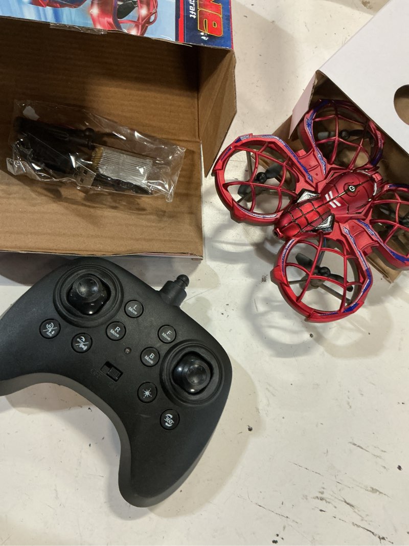 Condition photo showing Good Condition for spider mini drone for kids, rc drone with led lights, indoor & outdoor flying toy for 8-12 years old boys, 3 speeds mode, 360° flips, auto hovering, headless mode, easter birthday gifts for kids