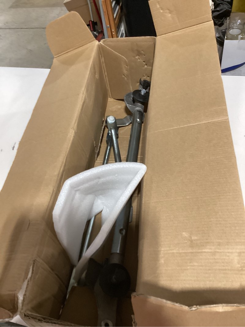 Condition photo showing As Is for front windshield wiper linkage assembly, compatible with 2010-2017 chevrolet equinox gmc terrain sport utilit, replace#25948436 84126961 84241847 gray
