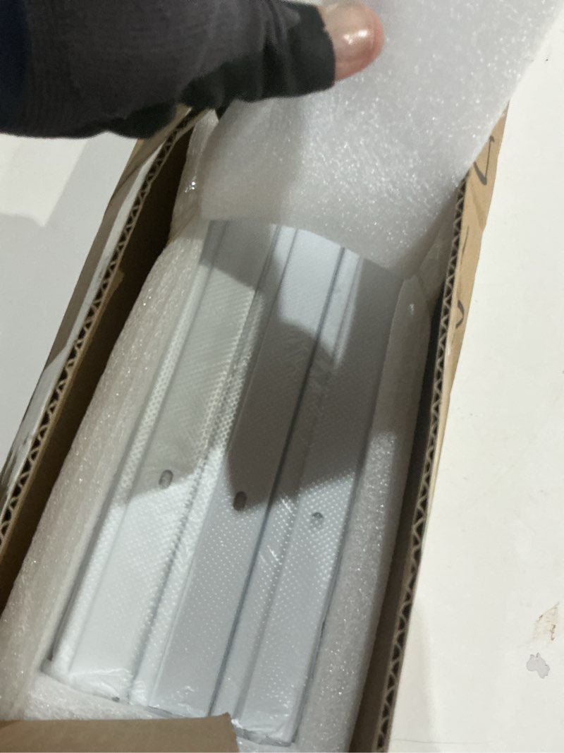 Condition photo showing Good Condition for SOLOKOS Room Divider Ceiling Track Set for Curtains with Hooks, Corner Connectors(Set of 2) and top Brackets Curtain Rail System (12-18 ft Track Set) White White-1 12-18 ft