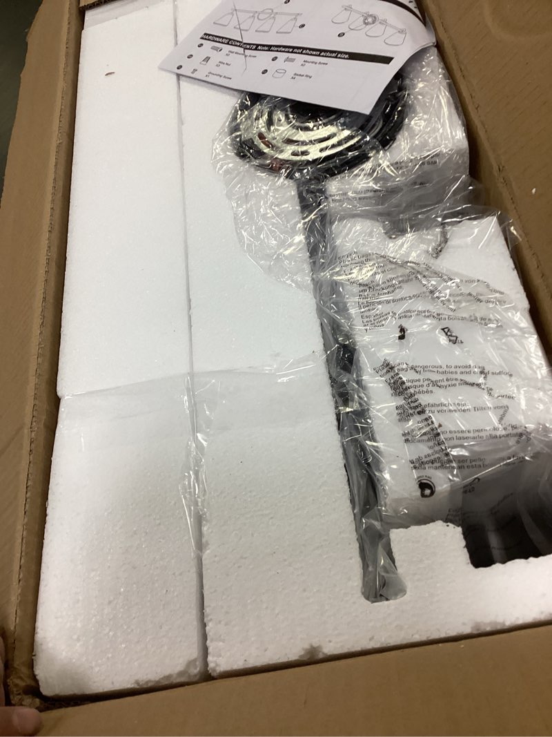 Condition photo showing Good Condition for Black Bathroom Light Fixtures 4 Light Bathroom Vanity Lights Over Mirror with Clear Glass Shade, 30 Inch Vanity Lights for Bedroom Modern Wall Sconce Lighting (Exclude E26 Bulb) Black 4 Light