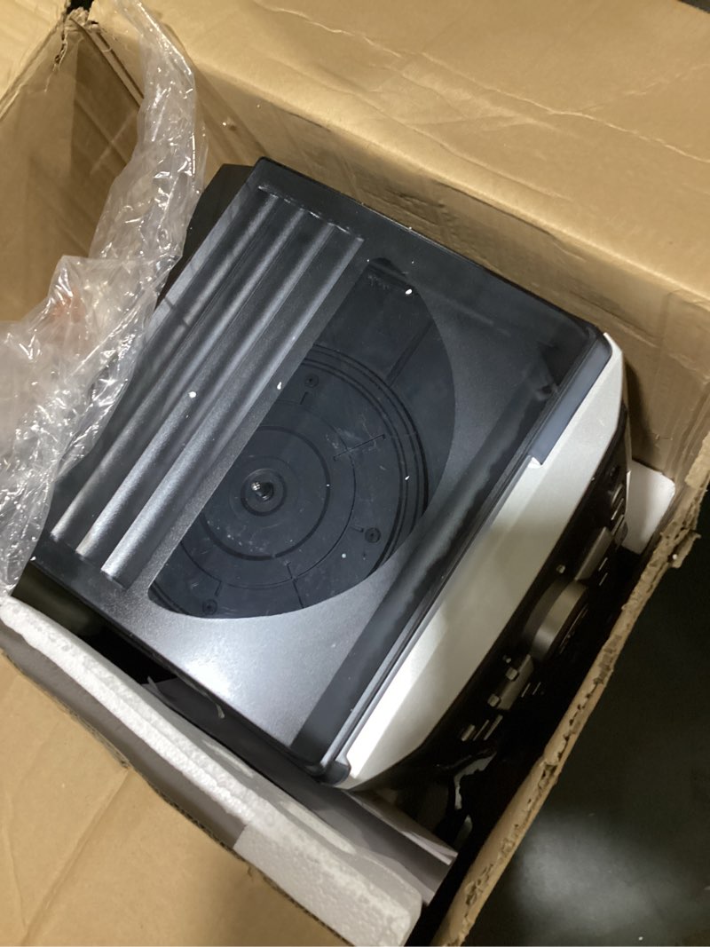 Condition photo showing Good Condition for Bluetooth Vinyl Stereo Record Player, 3-Speed Stereo Turntable CD Player Music System with Dual Cassette Deck, Digital Alarm Clock FM Radio Coded CD Tape with Remote Control