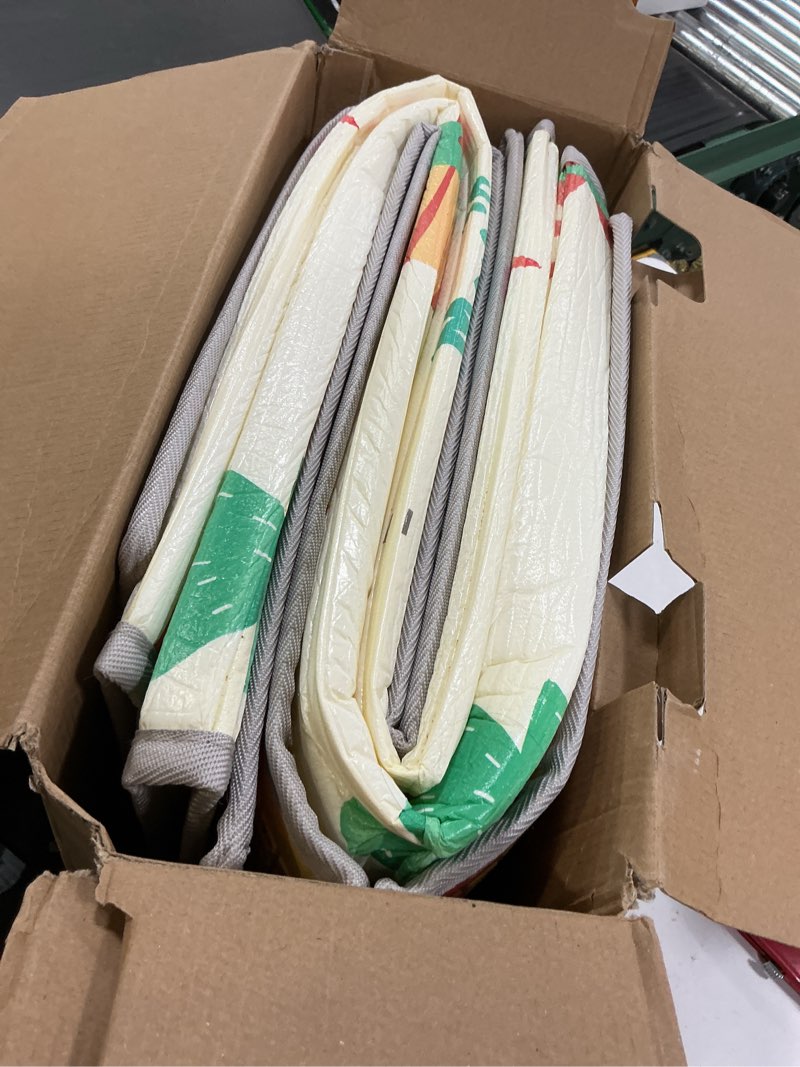 Condition photo showing Good Condition for fshibila 74" × 50“ baby play mat for floor, baby playmat for playpen, thick ultra soft playpen mat for playing or crawling, provides cushioning, double-sided pattern (0.4" thick) 74 x 50 in beige