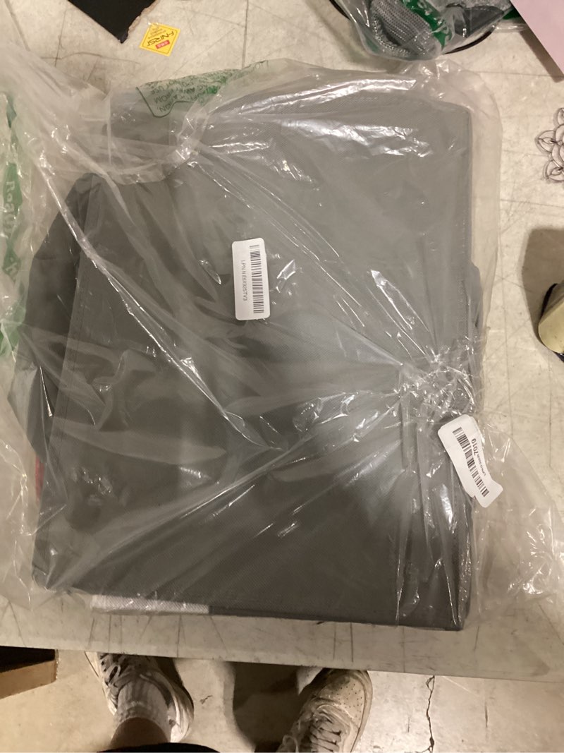 Condition photo showing Good Condition for criusia extra large storage bins 4 pack - 16x12in closet organizers and storage baskets for organizing clothes toy blanket - fabric storage cubes containers for shelves - all room organization 4pcs - rectangular 16"x12" white with grey