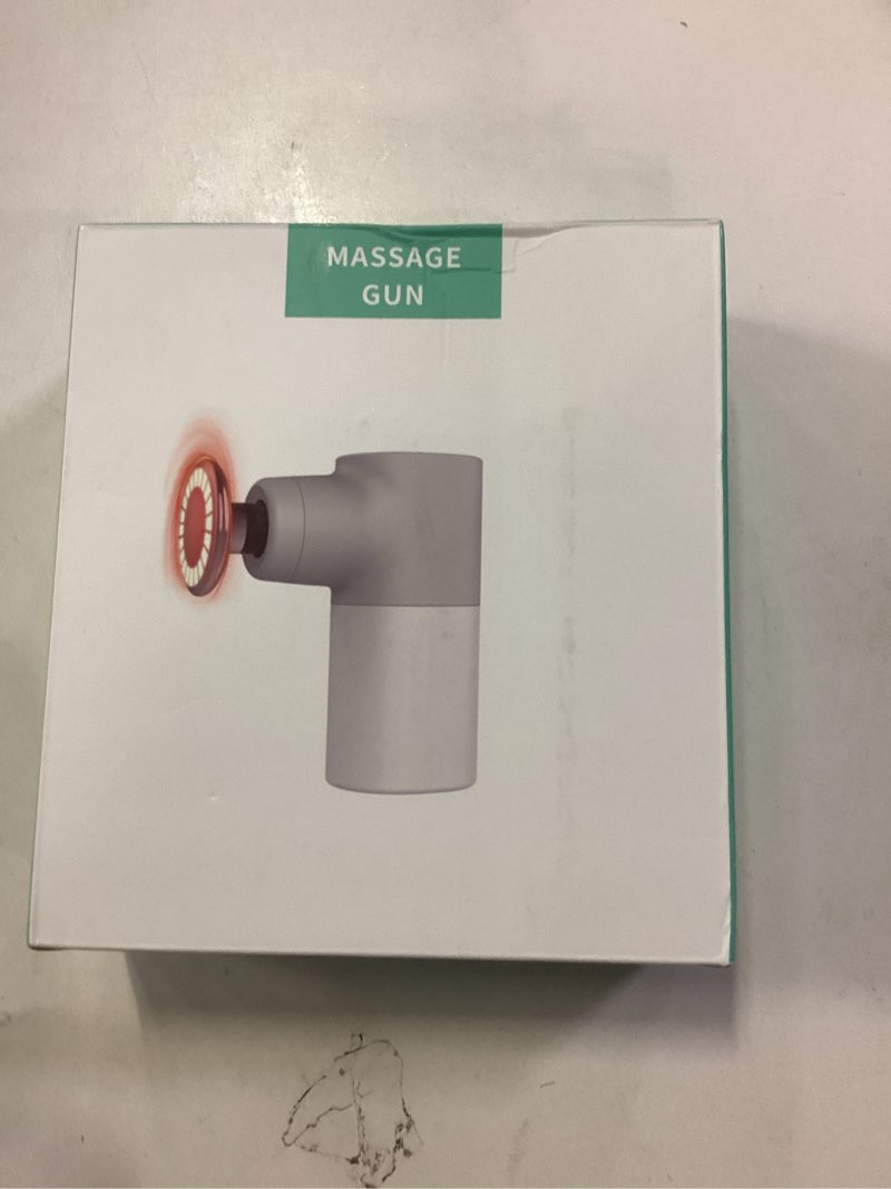 Condition photo showing New/Like New for Mini Thermal Massage Gun with Heat, Portable Hand Held Massager Gun with Heat, Portable Percussion Muscle Massager with 4 Massage Heads for for Dad, Office, Home, Athletes Black