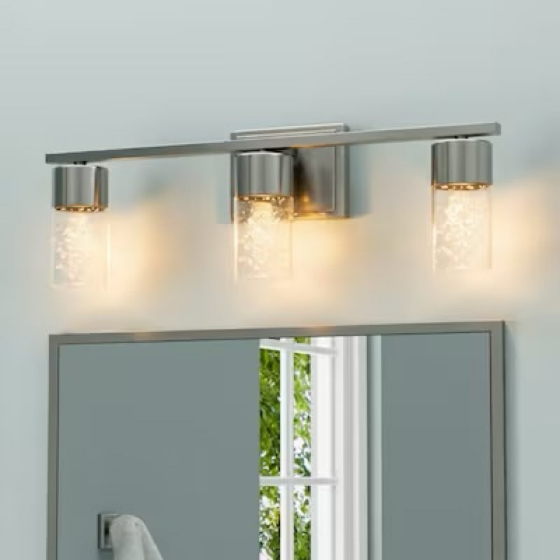 origin 21 dunwynn 22-in 3 light brushed nickel integrated led modern/contemporary