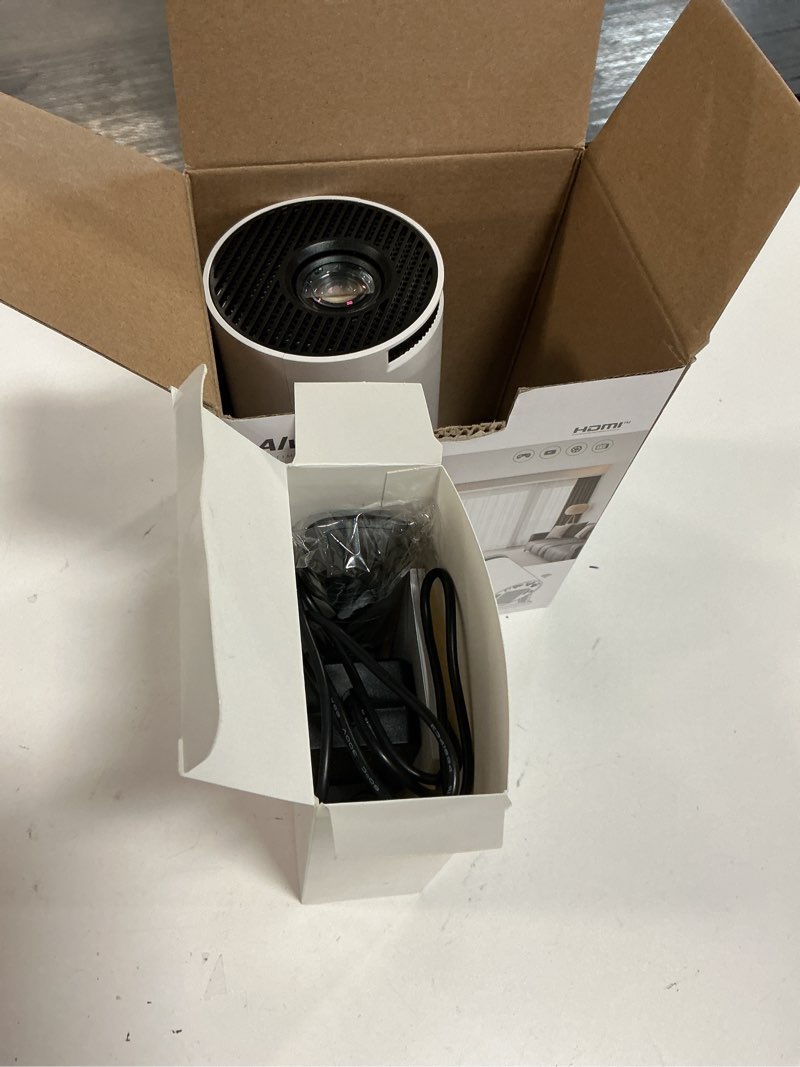 Condition photo showing Good Condition for mini projector with wifi 6 and bluetooth5.4, portable projector 4k support, android 14 smart proyector with 200asin & auto keystone, alwtniet hy300pro small proyector for bedroom, movie, outdoor