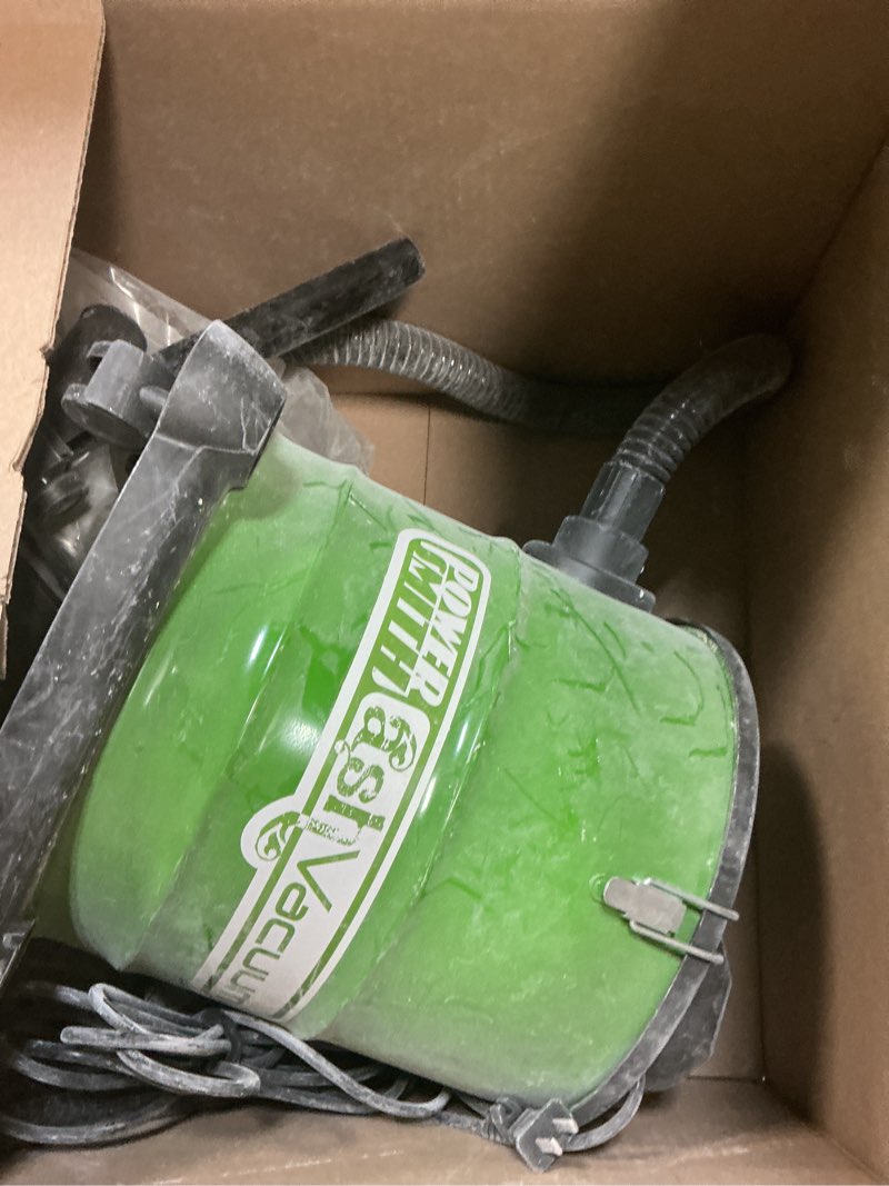Condition photo showing As Is for PowerSmith PAVC101 10 Amp Ash Vacuum,Green / Black 3 Gallon Base Model