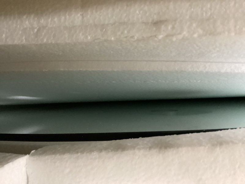 Condition photo showing As Is for 23 inch round clear tempered glass table top with 1/4" thick flat polished edges for dining, coffee table, or office use by fab glass and mirror