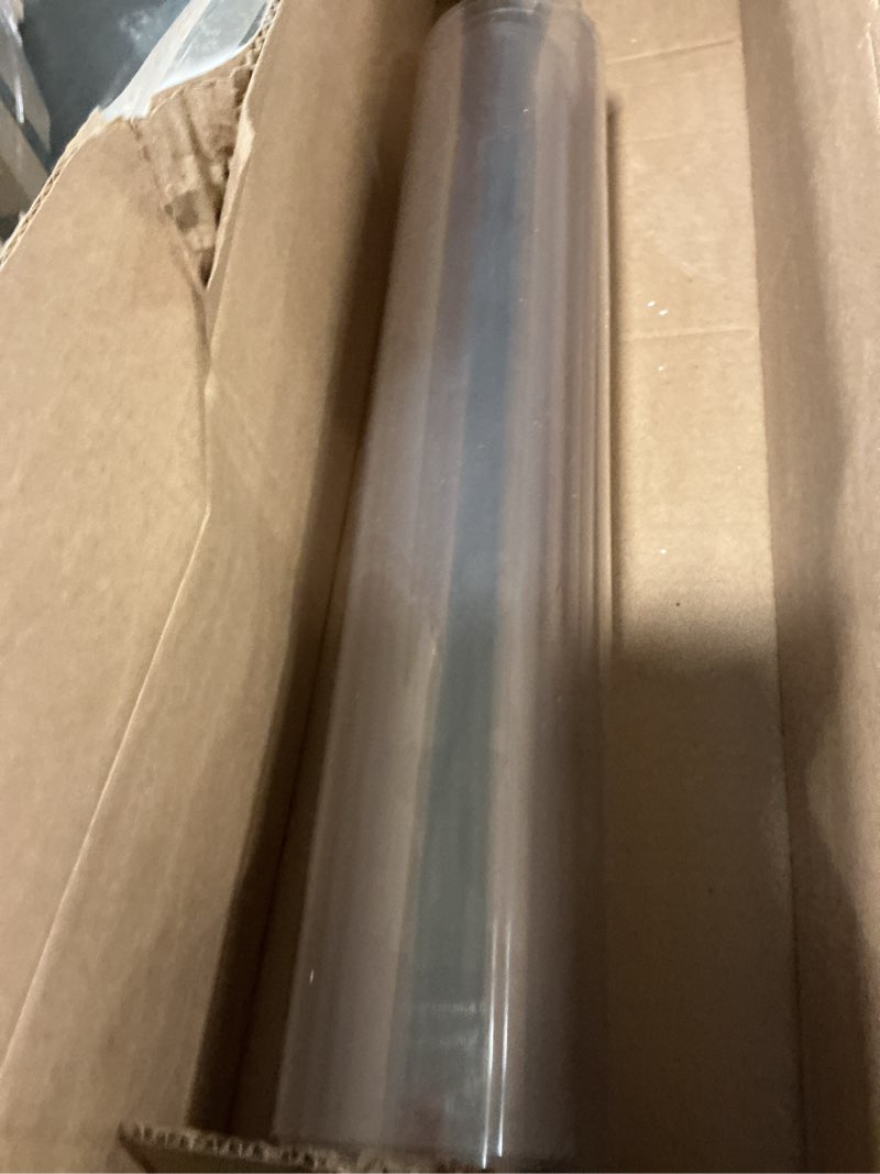 Condition photo showing Good Condition for NECAUX Custom Multisize 1.5mm Thick Clear PVC Table Cover Protector - 19 x 63 Inch Waterproof Rectangular Protective Table Pad for Console Table/Media Stand/Wood Dresser, Bench, Counter Tops