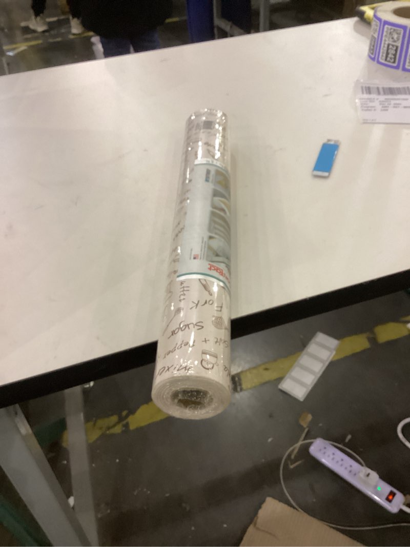 Condition photo showing New/Like New for con-tact brand creative covering, self-adhesive shelf liner, multi-purpose vinyl roll, easy to use and apply, 18'' x 50', bon appetit bon appetit 2.4"w x 18"l