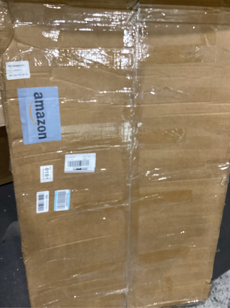 Condition photo showing As Is for Amazon Basics Durable, Foldable Metal Wire Dog Crate with Tray, Double Door, 48 x 30 x 32.5 in, Blac