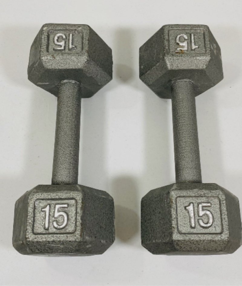 15LB. HEX DUMBELL SET OF 2