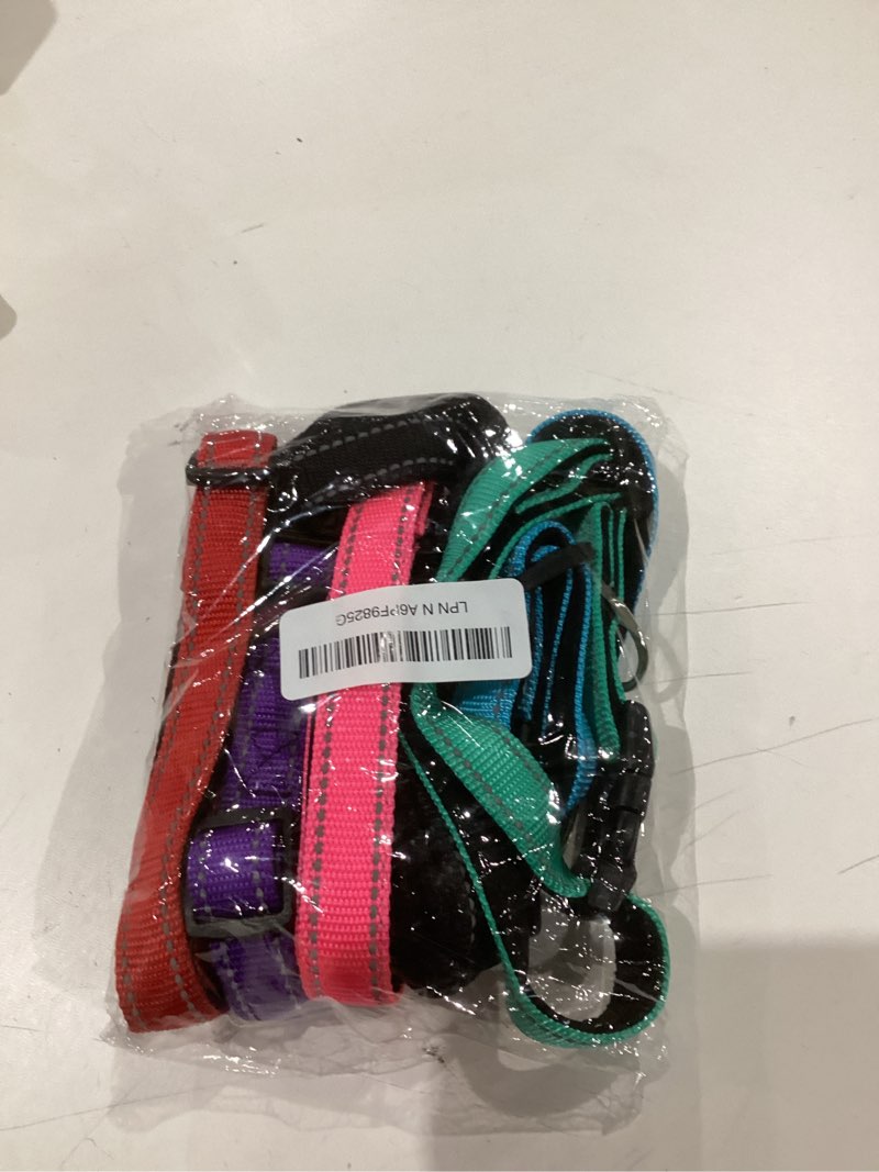 Condition photo showing Good Condition for 6 pcs reflective dog collar soft padded breathable adjustable nylon pet collar with safety locking buckle for dogs cats puppy pets accessories(medium,fresh color) medium fresh color