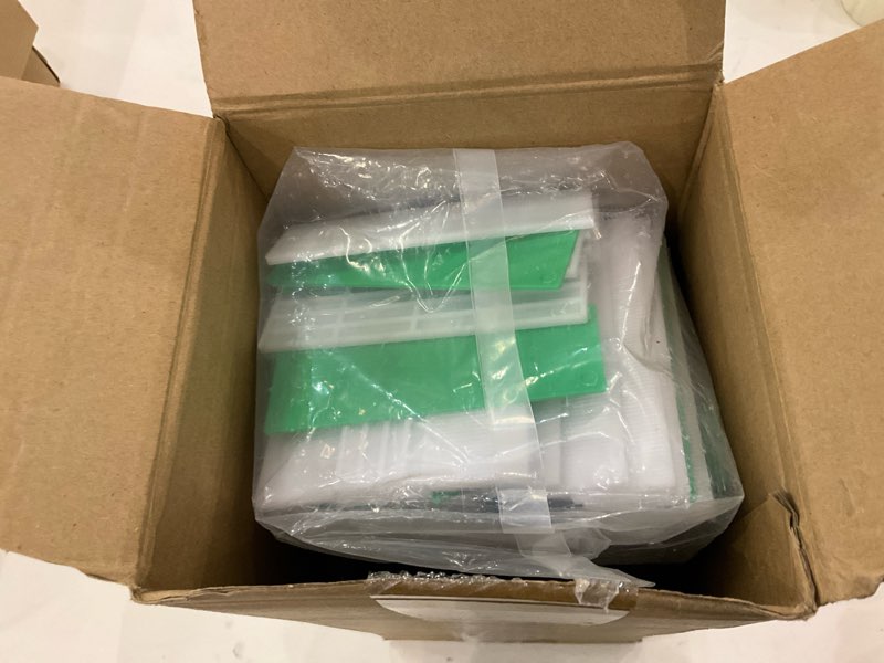 Condition photo showing New/Like New for 300 Pieces Plastic Flat Shims Structural Tile Plastic Shims for Leveling, 3/64, 5/64, 1/8, 5/32, 13/64, 15/64 Inch, Green, Black, White, Grey, Blue, Red