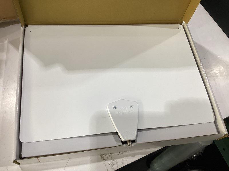 Condition photo showing New/Like New for antennas direct clearstream flex amplified indoor tv antenna, uhf vhf, multi-directional, reversible, 50+ mile range – w/jolt switch amplifier 50+ miles