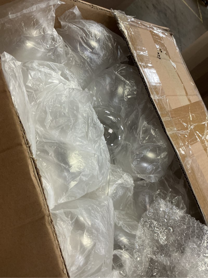 Condition photo showing Good Condition for Mifoci 36 Pcs 4 Inch Christmas DIY Snow Globe Clear Plastic Water Globe Bulk Empty Fillable Snow Globes with Screw Off Cap Keepsake Globe Display Case for DIY Crafts Kids Ornaments Home Decoration