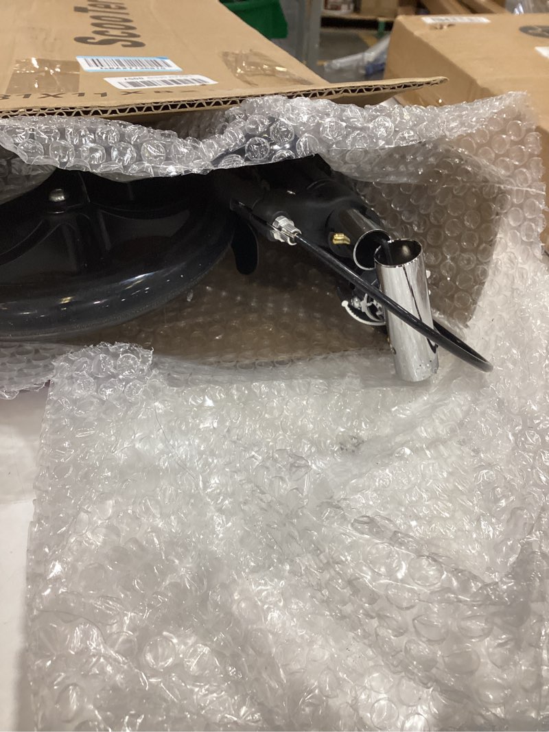 Condition photo showing Good Condition for scooters for kids 8-12, teens & adults - load 240 lbs, 8-inch wheels, kick scooter with shock absorption system, hand brake & bell, 4 adjustable height levels, perfect for school, commuting or park black shock absorption