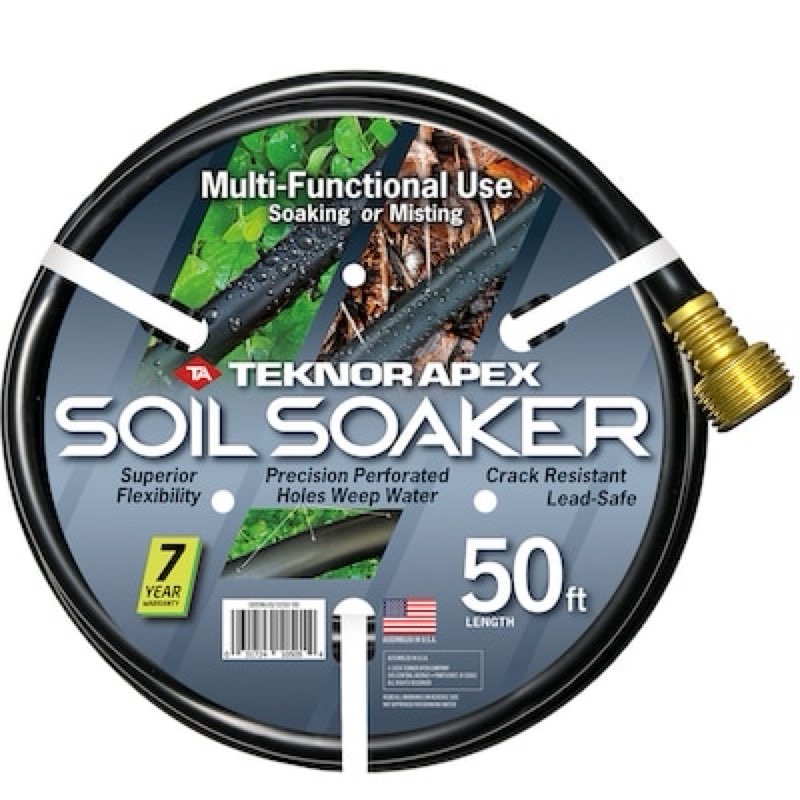 teknor apex soil soaker 3/8-in x 50-ft vinyl black coiled hose