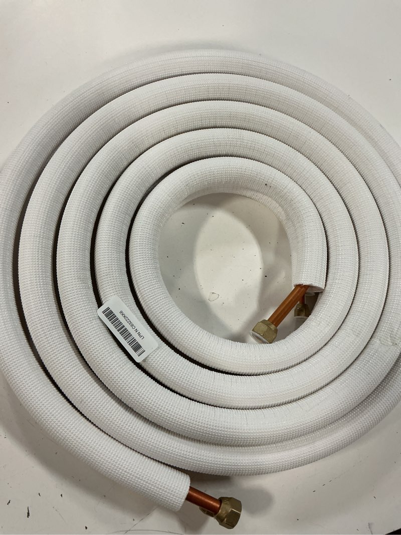 Condition photo showing As Is for mini split line set 1/4\" & 1/2\" insulated copper aluminum line set -16ft copper aluminum pipes,mini split air conditioner (1/4+1/2)